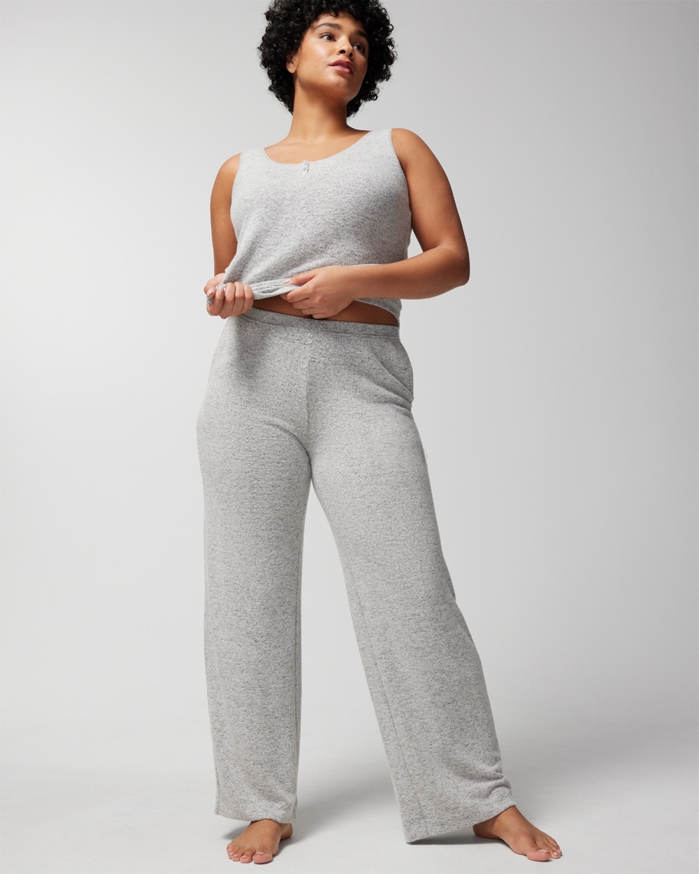 Soma Women's Cozyluxe Pajama Pants In Black Size Medium |