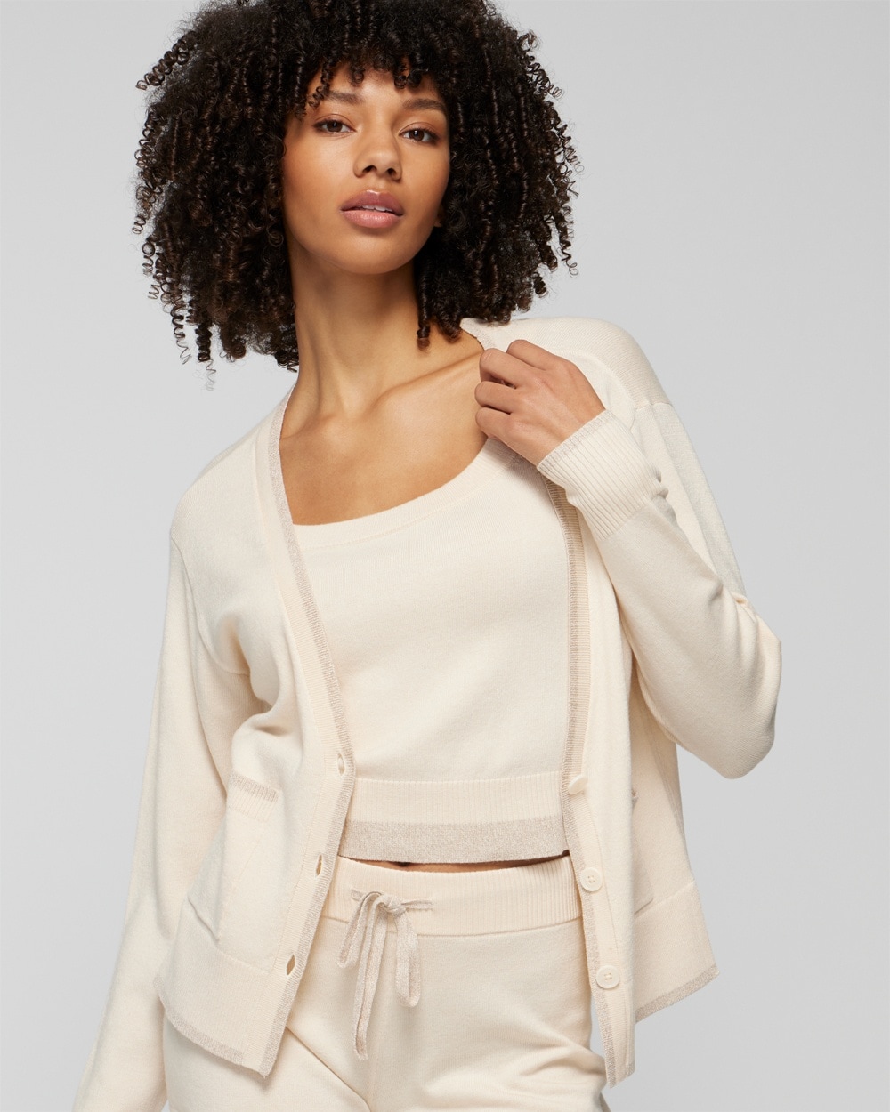 Soma Women's Luxe Soft Cardigan In Ivory Size Medium |