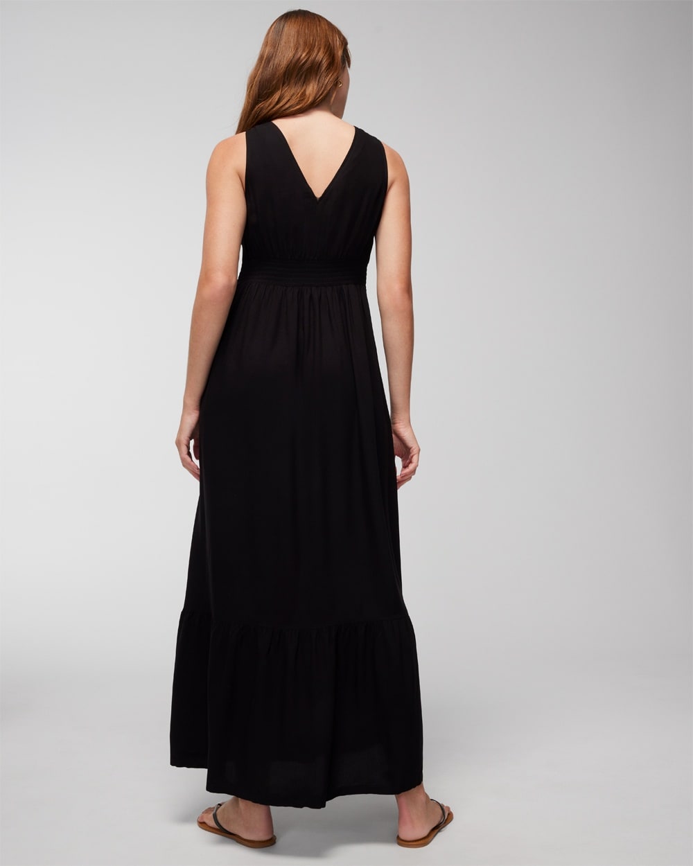 Soma Maxi Dress with Built In Shelf Bra Black and Nepal