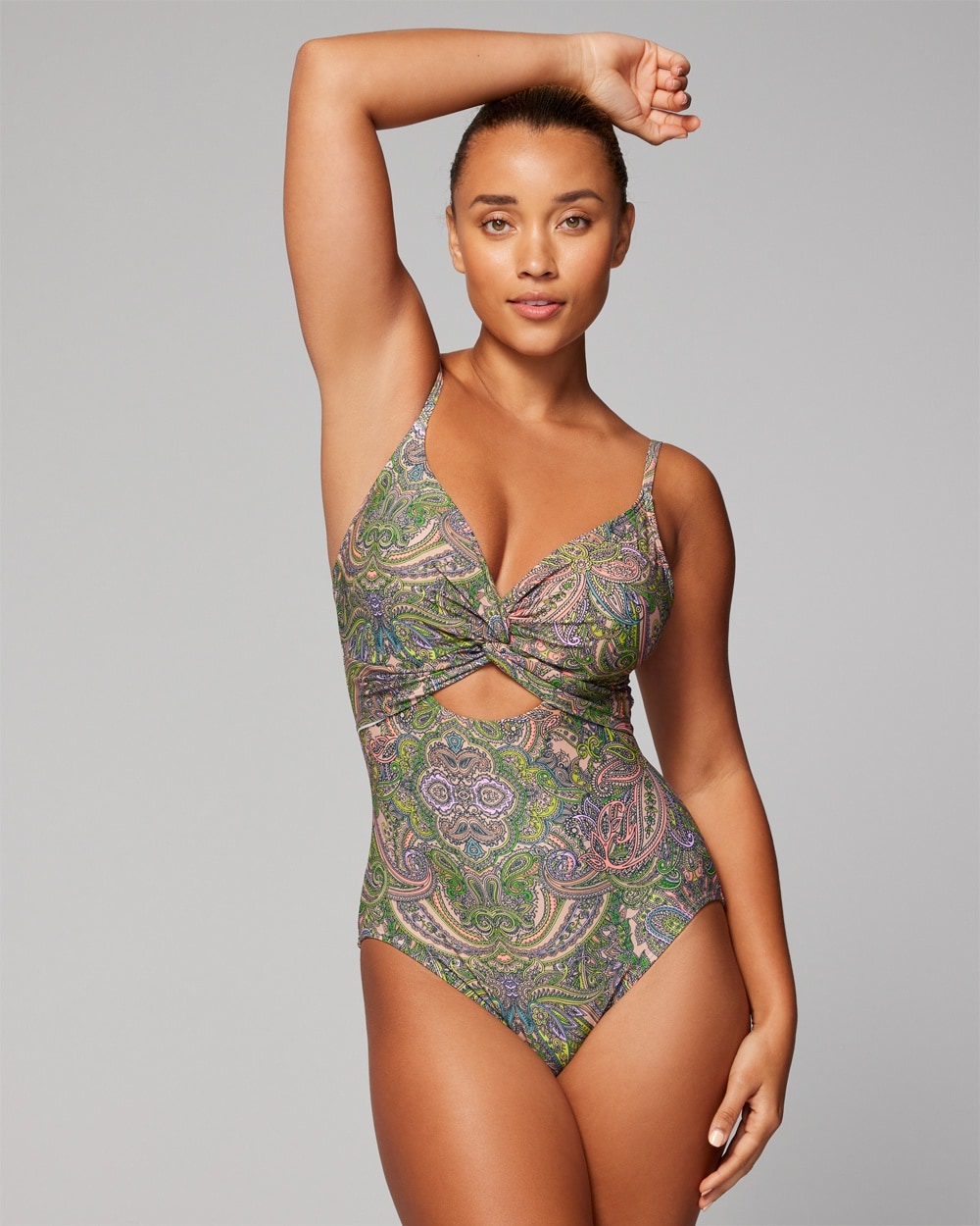 Soma Swim Twist-Front Keyhole One-Piece