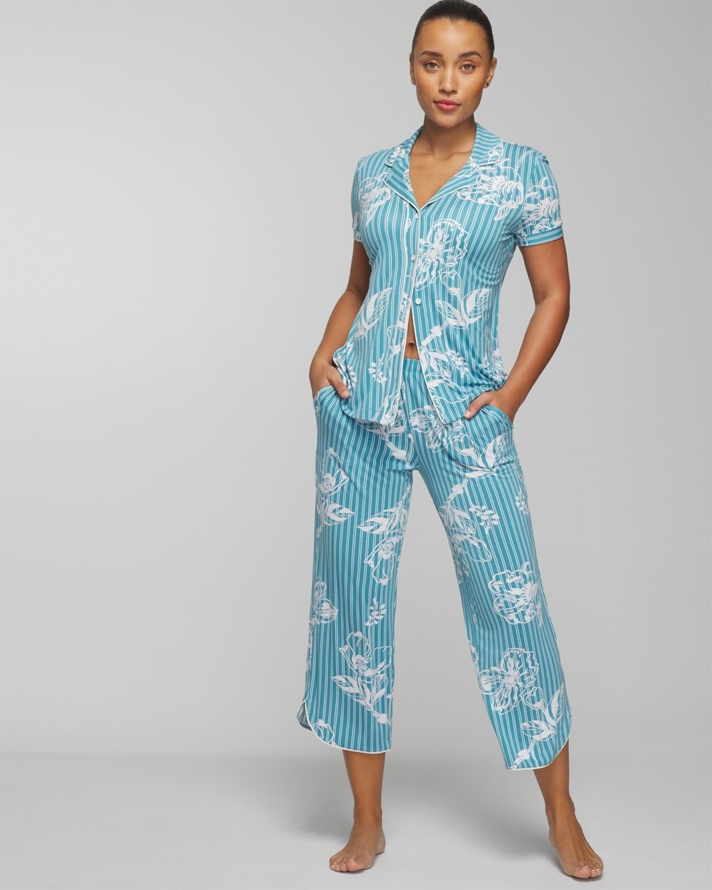 Cool Nights Cropped Pajama Pants