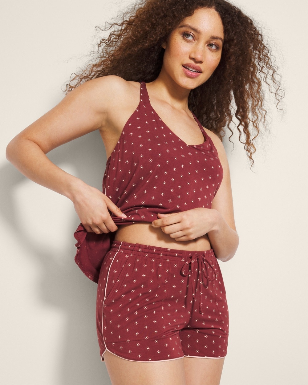 Cool Nights Printed Pajama Shorts
