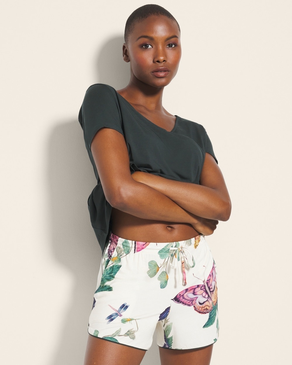Cool Nights Printed Pajama Shorts