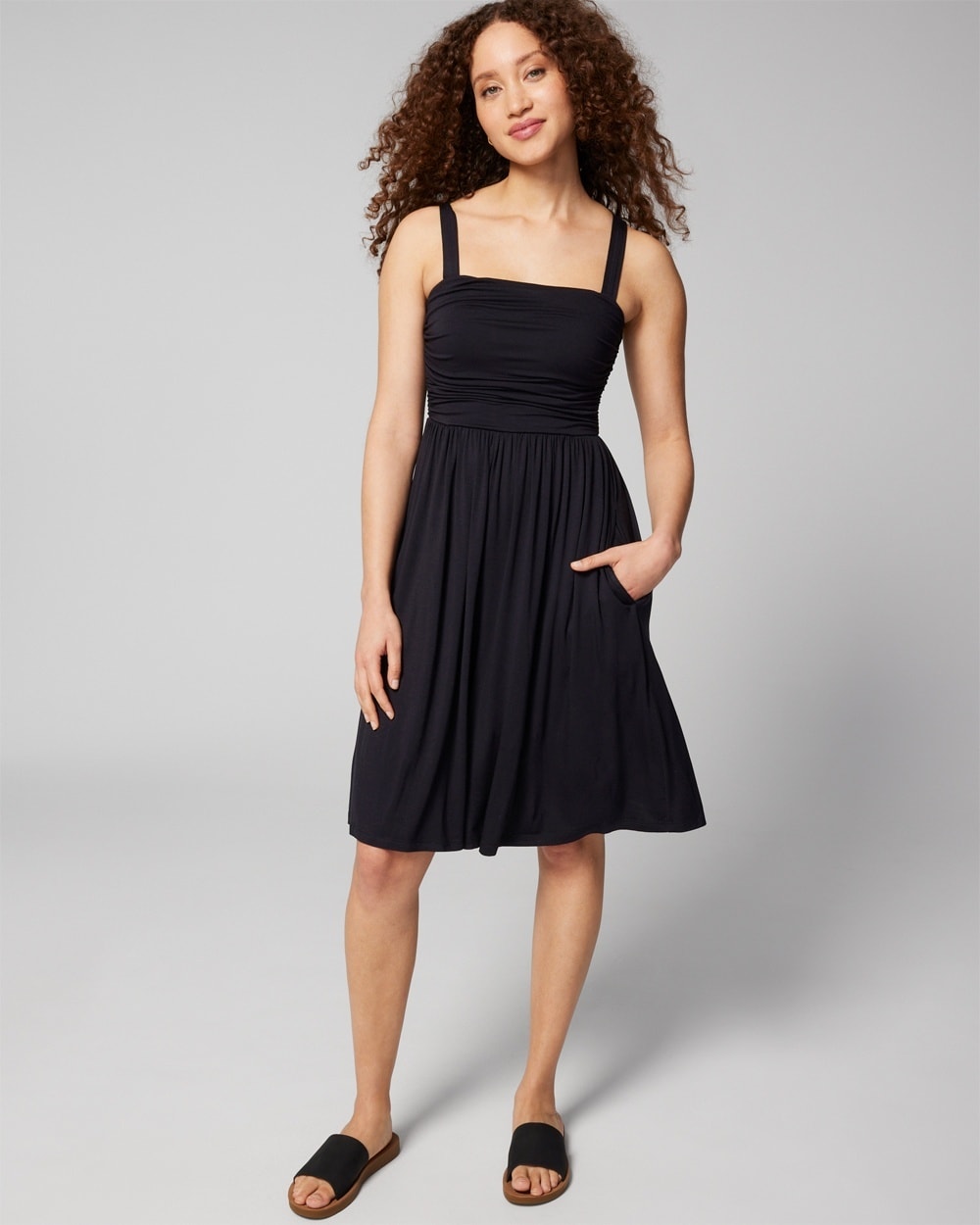 Soft Jersey Rouched Short Bra Dress