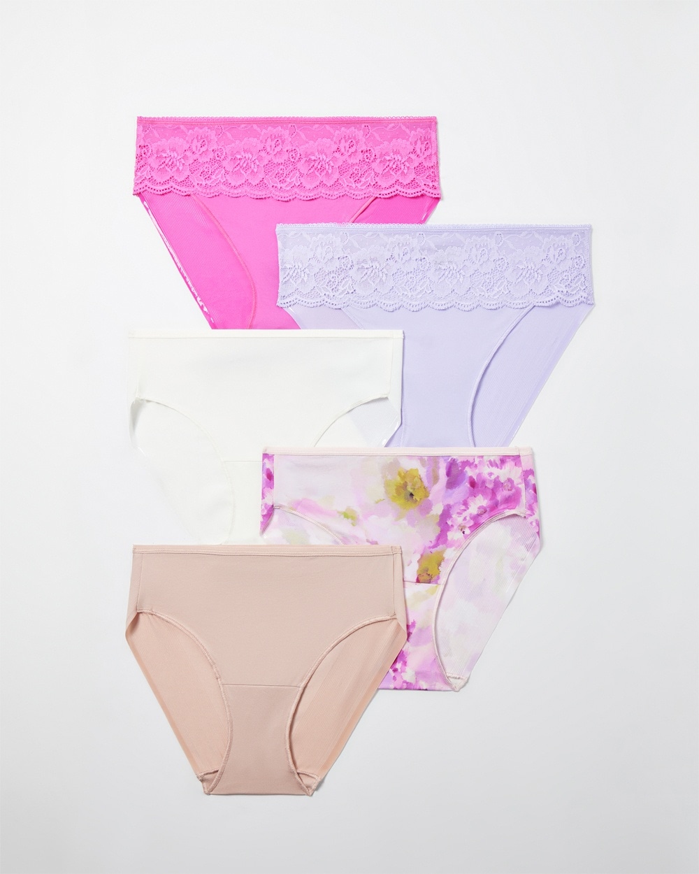 Vanishing Edge Hipster Panty with Lace 5 Pack