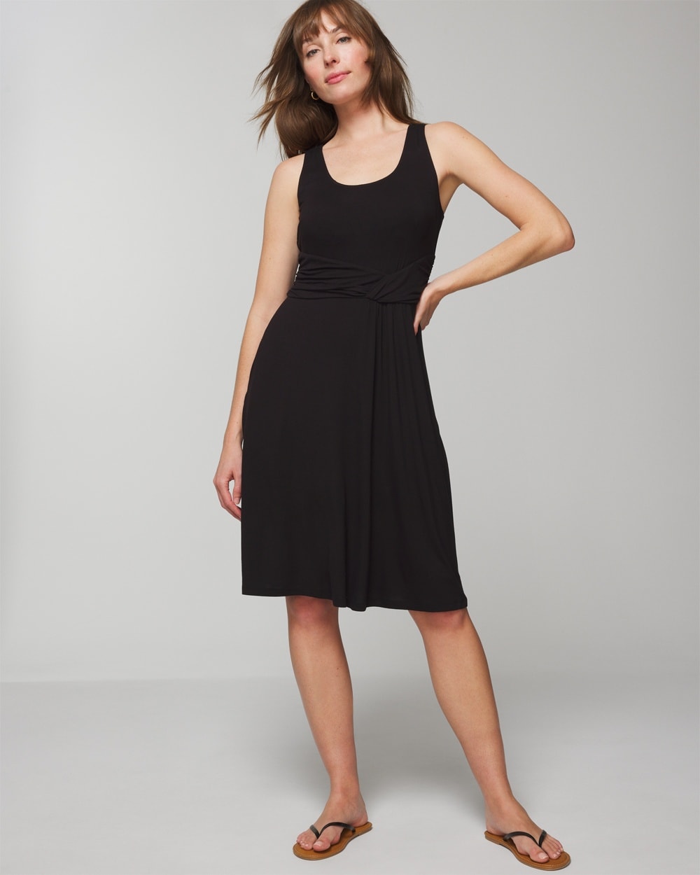 Soft Jersey Draped Empire Short Bra Dress