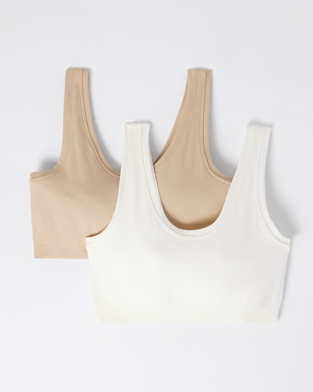 Soma 2-pack Women's Seamless Bralette In Nude Size Xl |  In Warm Amber/ivory