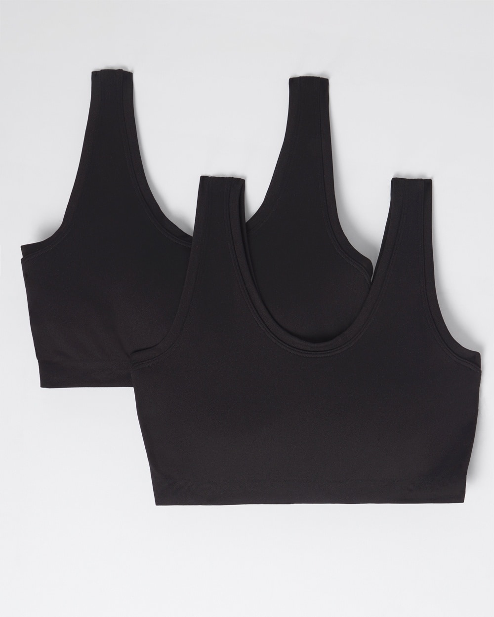 Soma 2-pack Women's Seamless Bralette In Black/black Size Small |