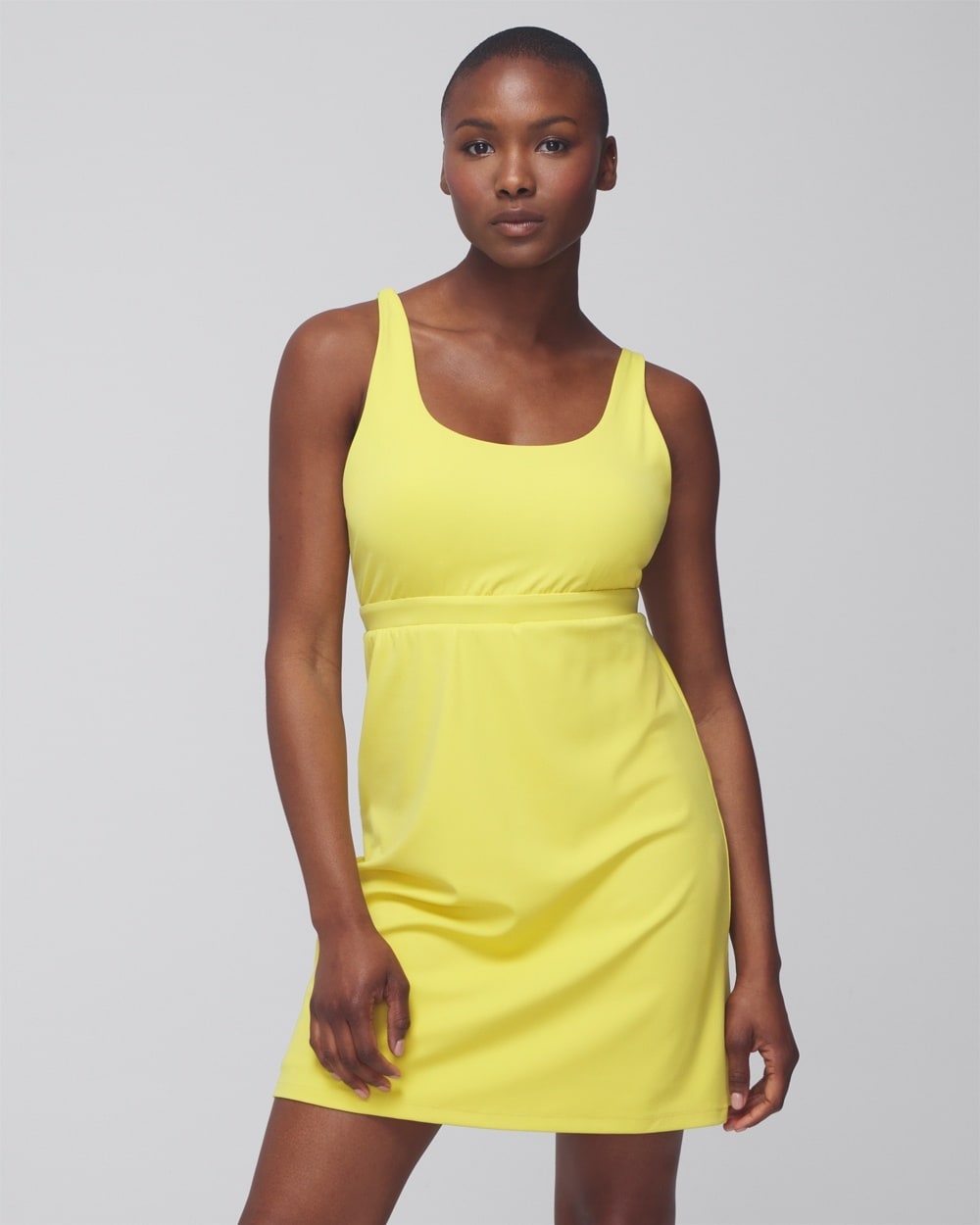 Shop Soma Women's 24/7 Strappy Back Sport Dress In Yellow Size Medium |