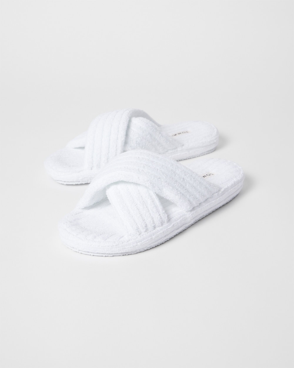 Shop Soma Women's Spa Slippers In White Size Small 6/7 |