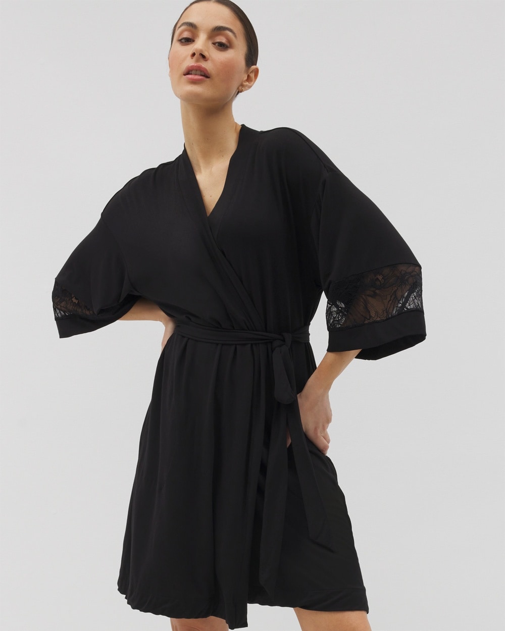 Cool Nights Robe With Lace