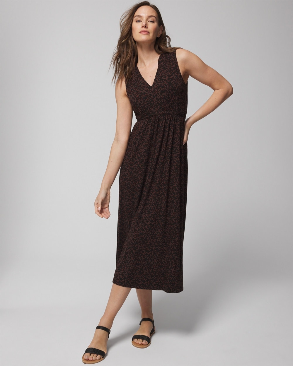 Soft Jersey Tie Back Midi Dress