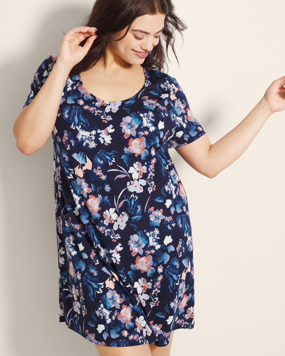 Cool Nights Scoop-Neck Short-Sleeve Sleepshirt