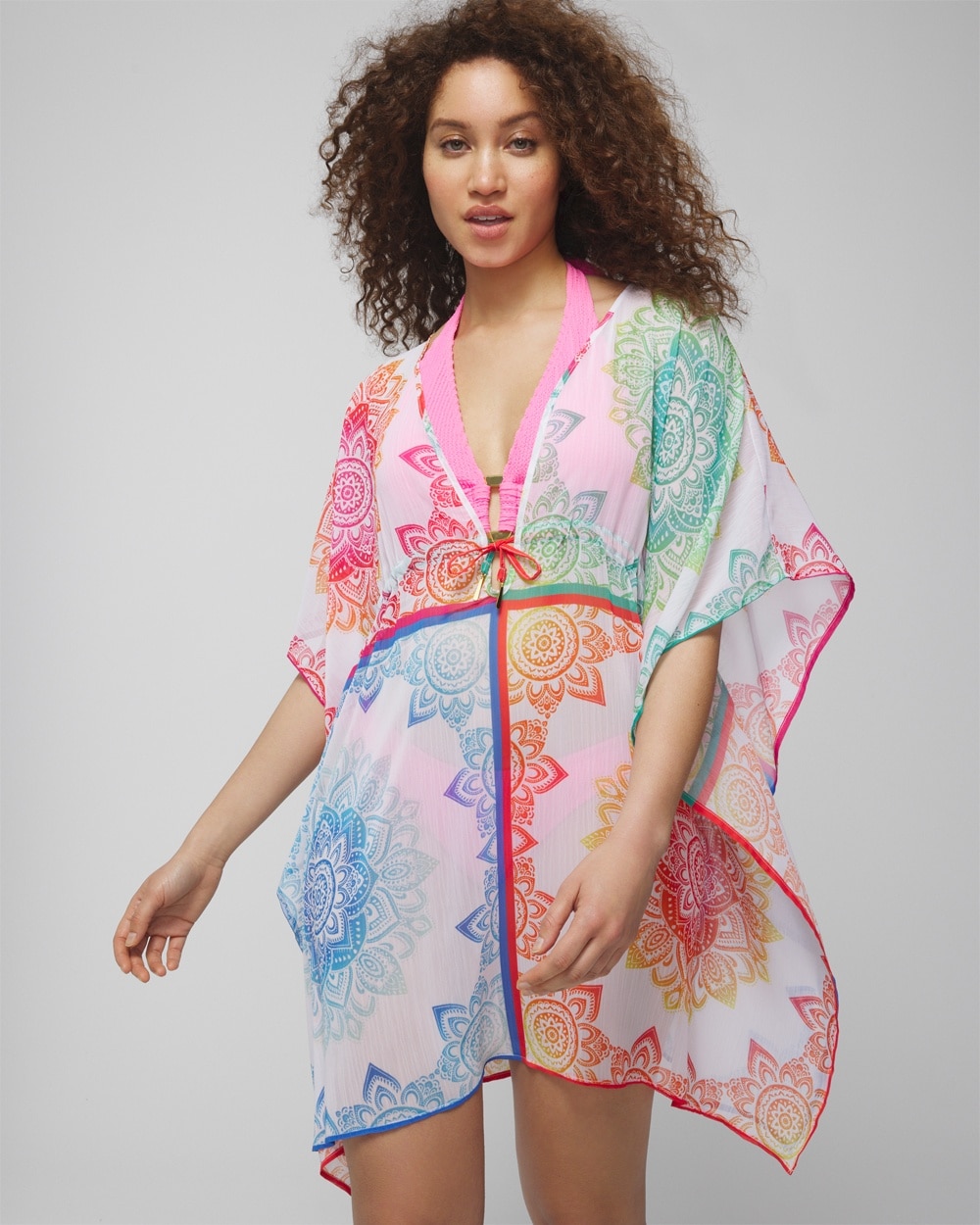 Soma Women's Bleu Rod Let The Sun Shine Caftan Cover-up In Multi-color Size Large |  In Multicolor