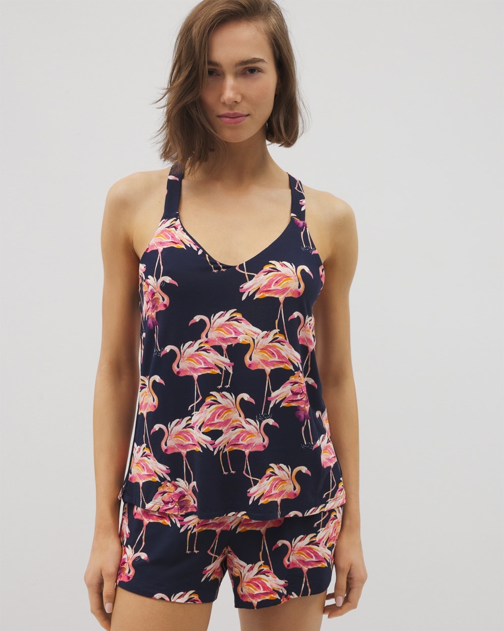 Cool Nights Piped Racerback Pajama Tank