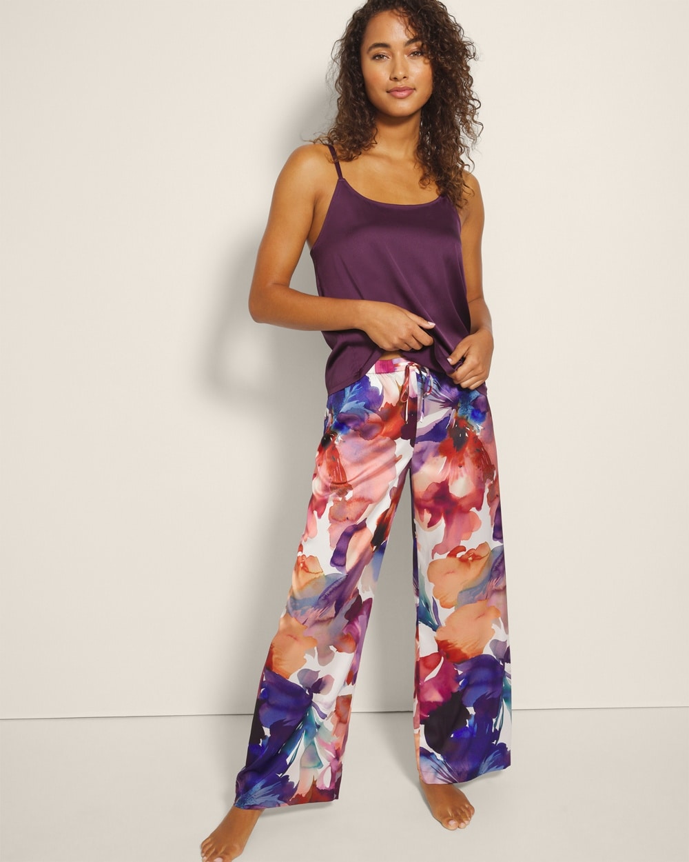 Satin Printed Pants
