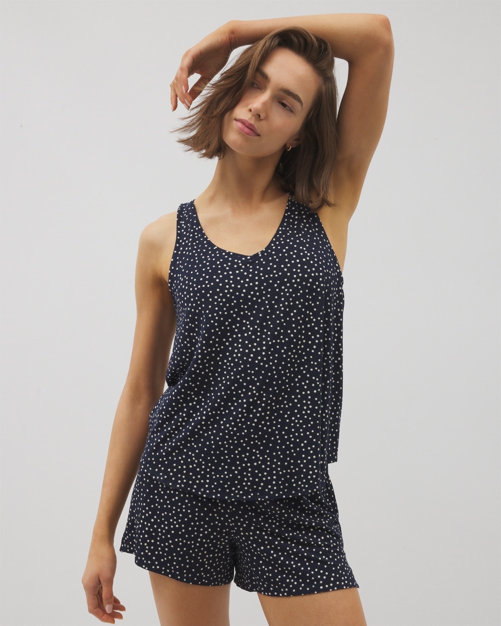 Cool Nights Printed V-Neck Pajama Tank