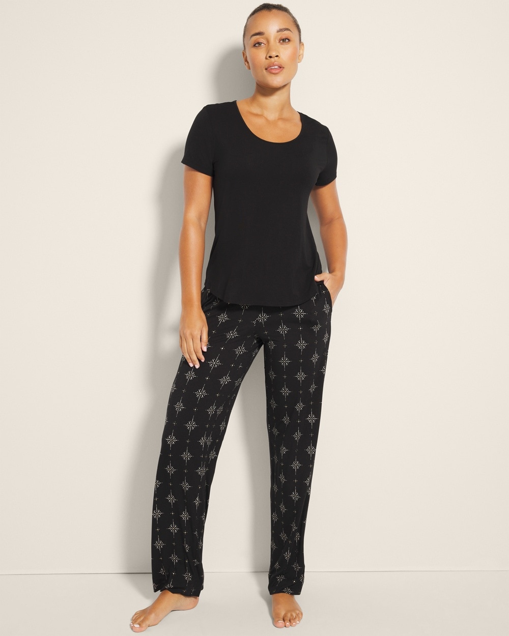 Cool Nights Packaged Short-Sleeve Pant Set