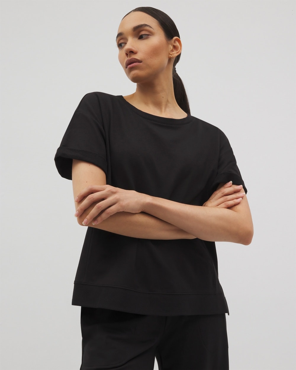 Essential Terry Relaxed Short Sleeve Top