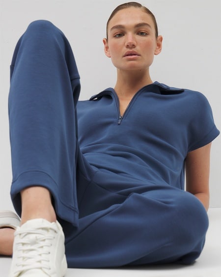 Cool Nights Long Sleeve Notch Collar Pajama Top Ink Blue - Soma Cool Nights Long Sleeve Notch Collar Pajama Top Ink Blue - Soma