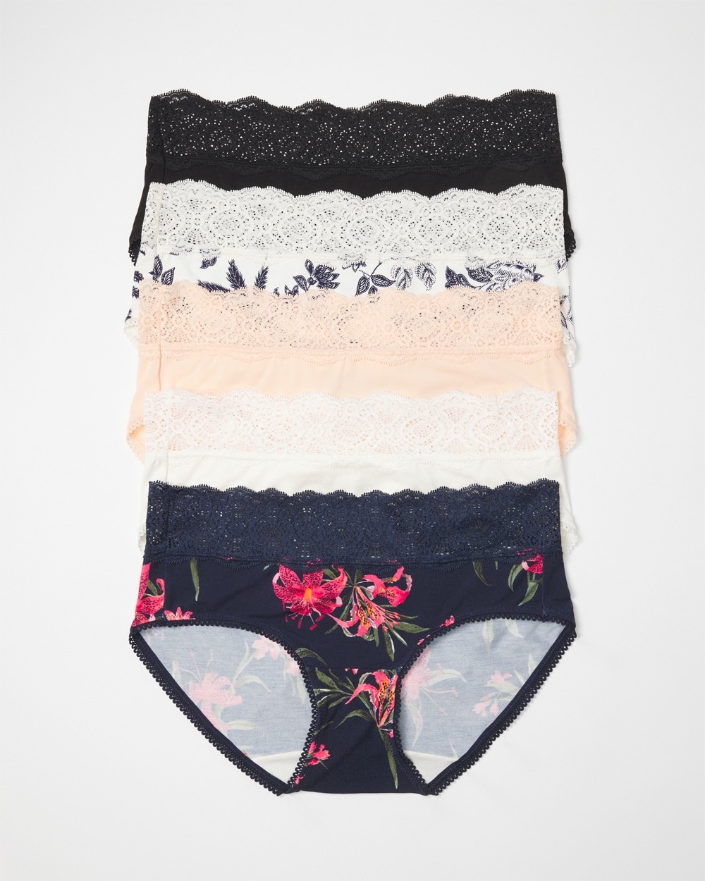 Embraceable Hipster Panty with Crochet Lace 5 Pack