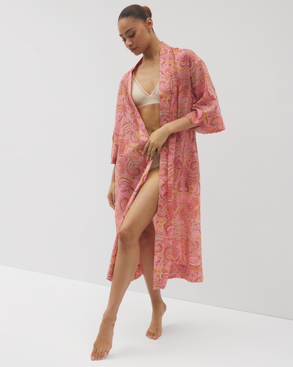 Cotton Voile Midi Robe