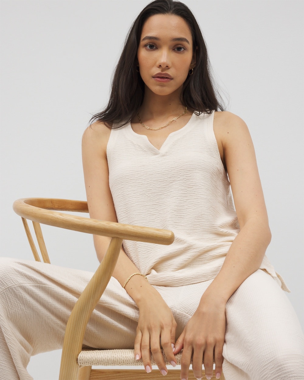 24/7 Crinkle Knit Tank Top