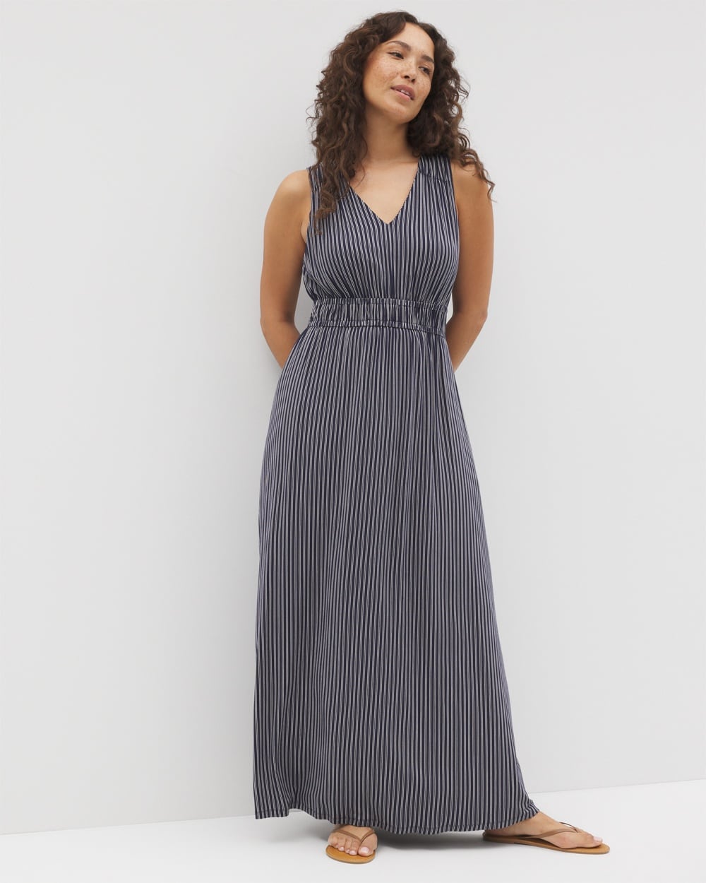 Soft Jersey Riviera Surplice Maxi Bra Dress