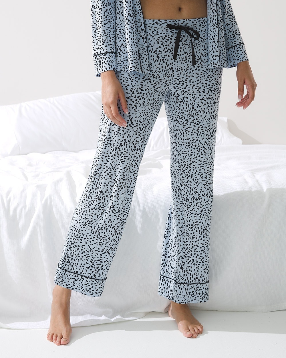 Cool Nights Satin Trim Pajama Pants