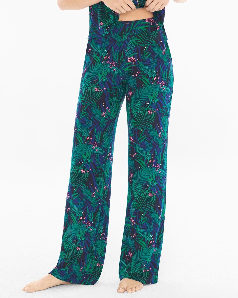 Cool Nights Pajama Pants Amazon Palm Deep Lake