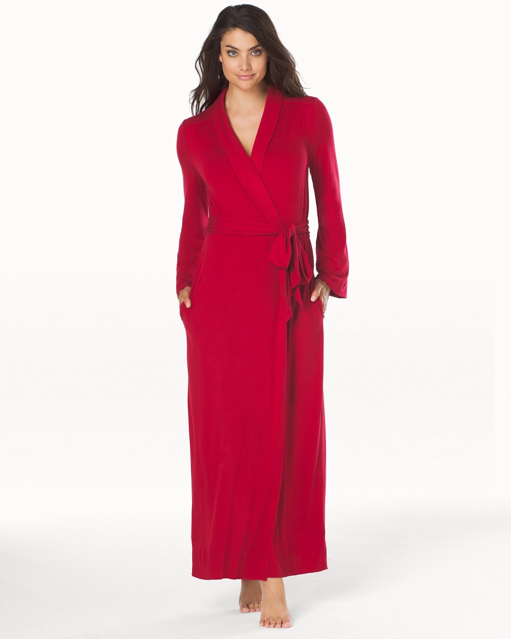 Cool Nights Long Robe Ruby