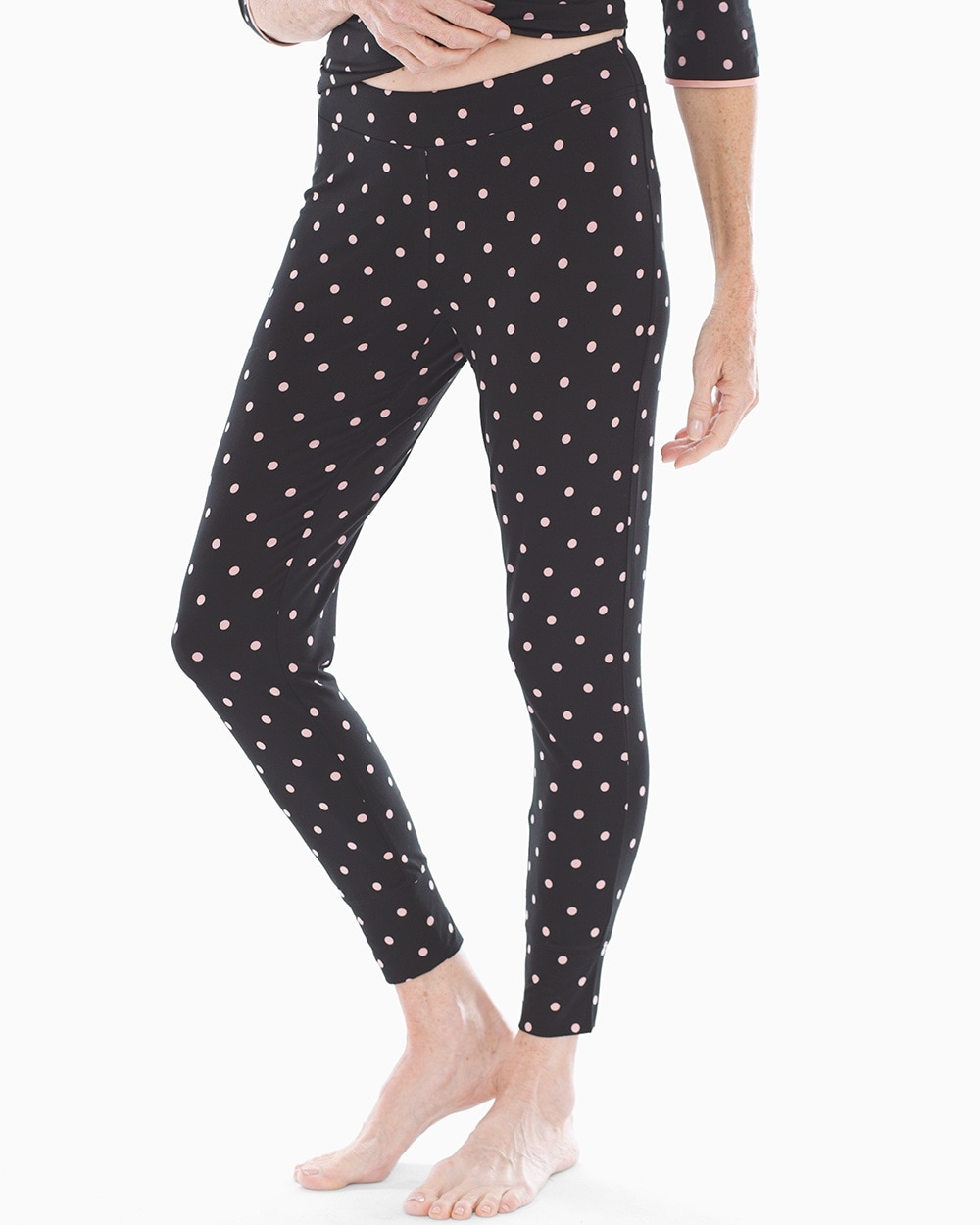 Cool Nights Banded Ankle Pajama Pants Winsome Dot Rose