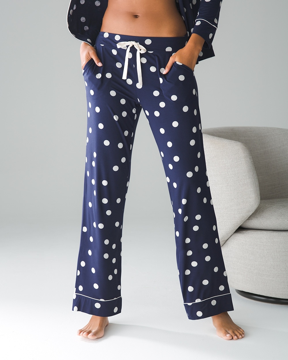 Cool Nights Satin Trim Pajama Pants