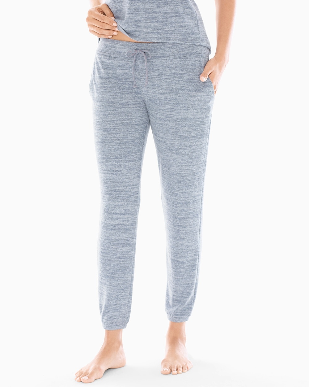 Cozy Nights Banded Ankle Pajama Pant Heather Mystery Blue