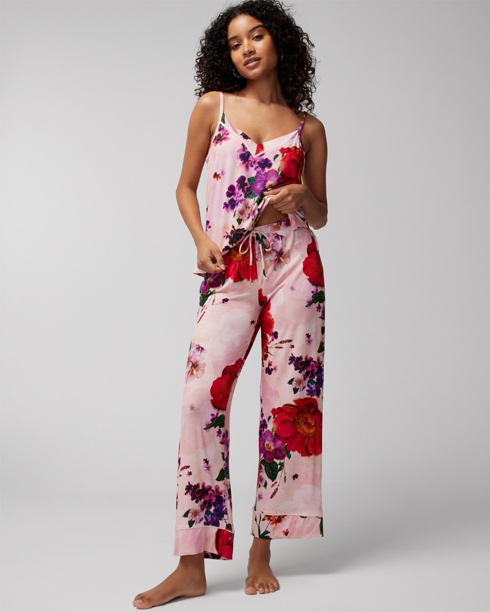 Cool Nights Solid Piped Pants