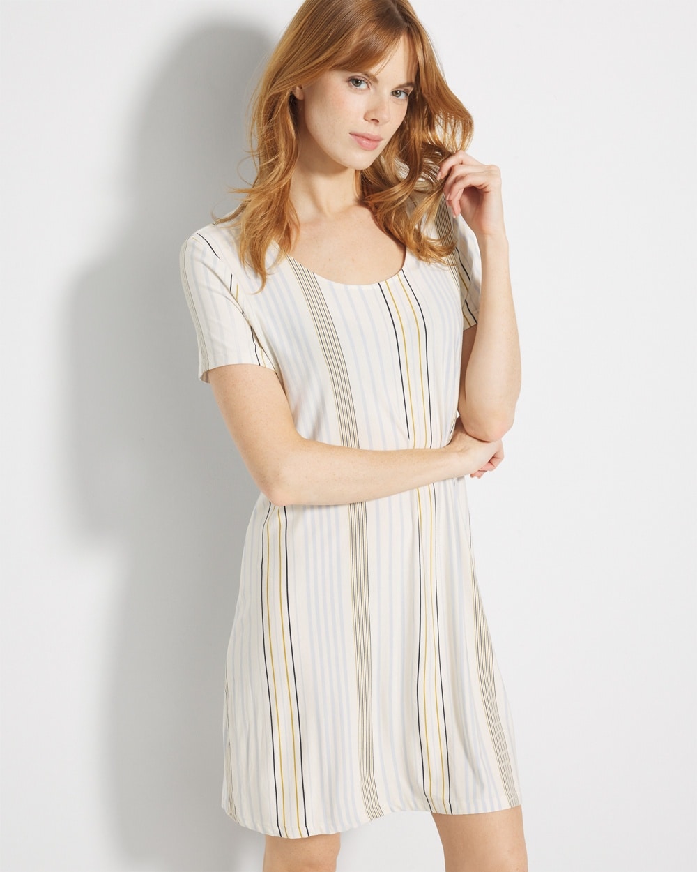Cool Nights Scoop-Neck Short-Sleeve Sleepshirt - TROPICAL BREEZE SKY - WA