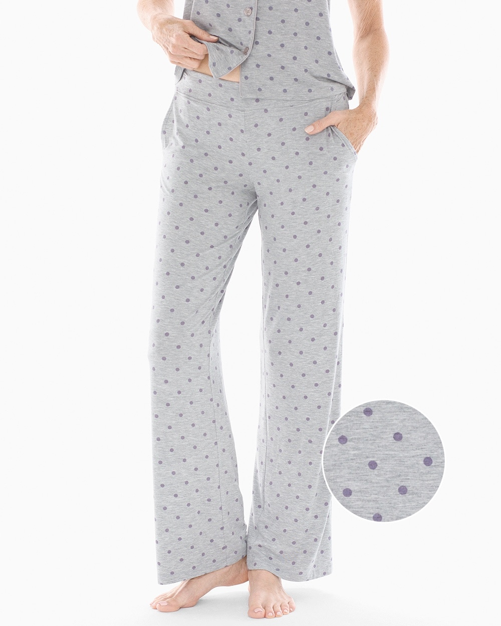 Cool Nights Pajama Pants Winsome Dot Opal Gray