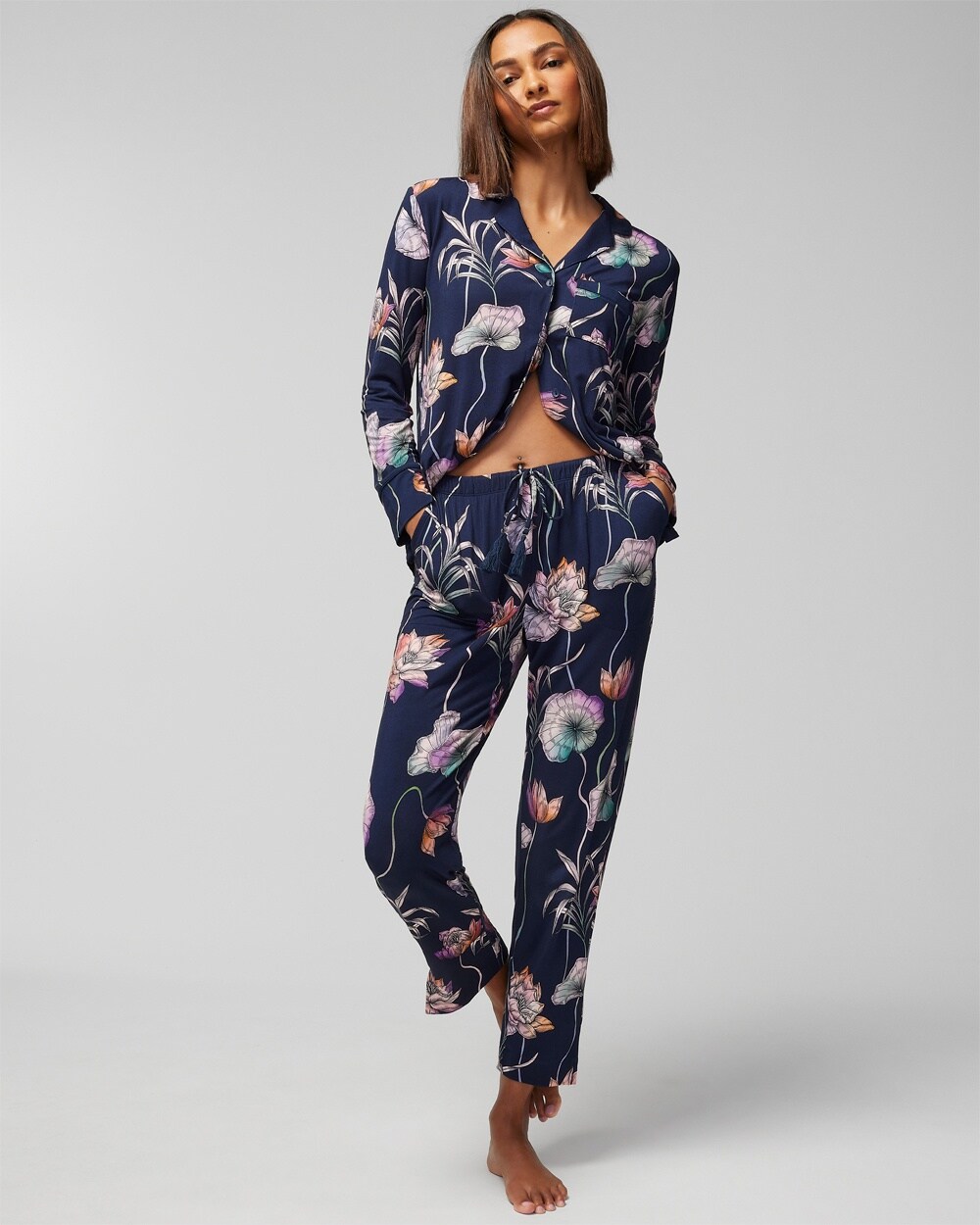 Cool Nights Tassel-Tie Ankle Pajama Pants - WA - Soma