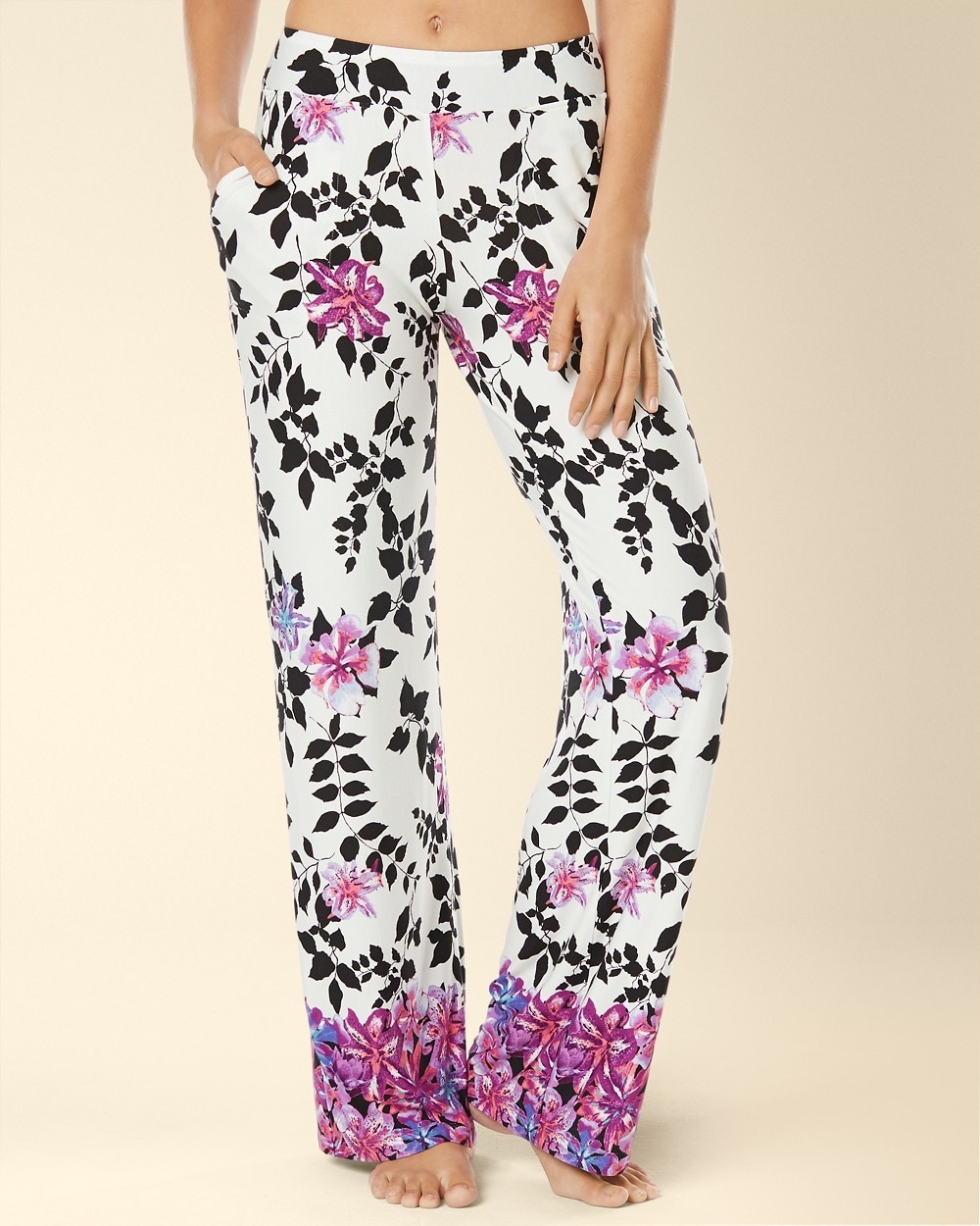 Embraceable Cool Nights Pajama Pants Arcade Shadow Ivory Border - Shop ...