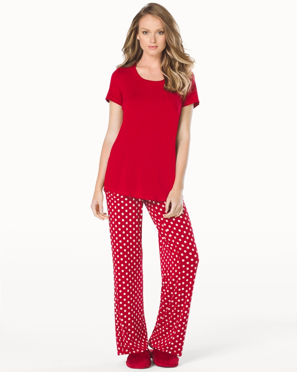 Embraceable Cool Nights Short Sleeve Pajama Set Big Dot Ruby