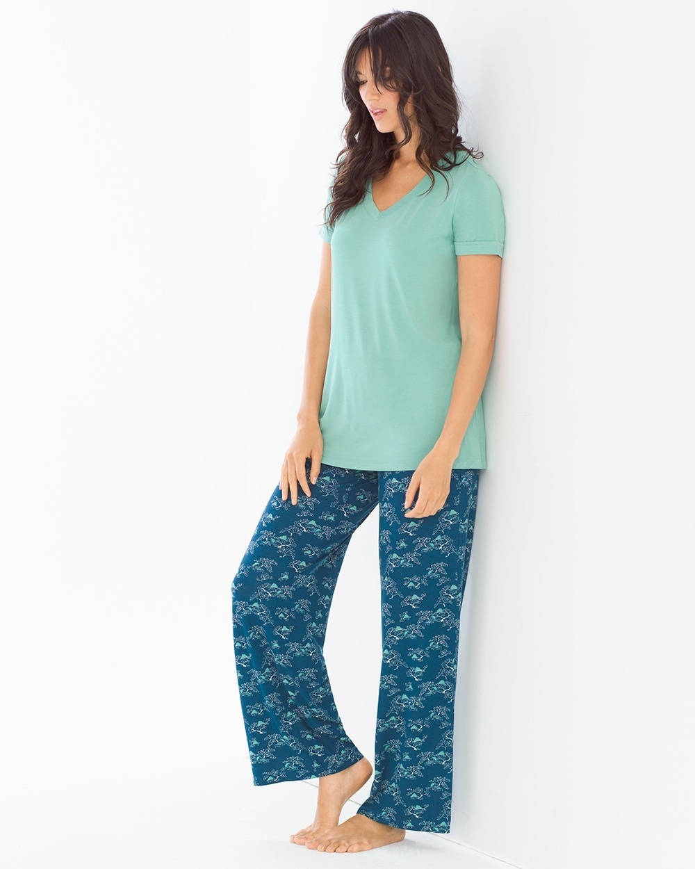 Cool Nights Pajama Set Social Scene Wasabi