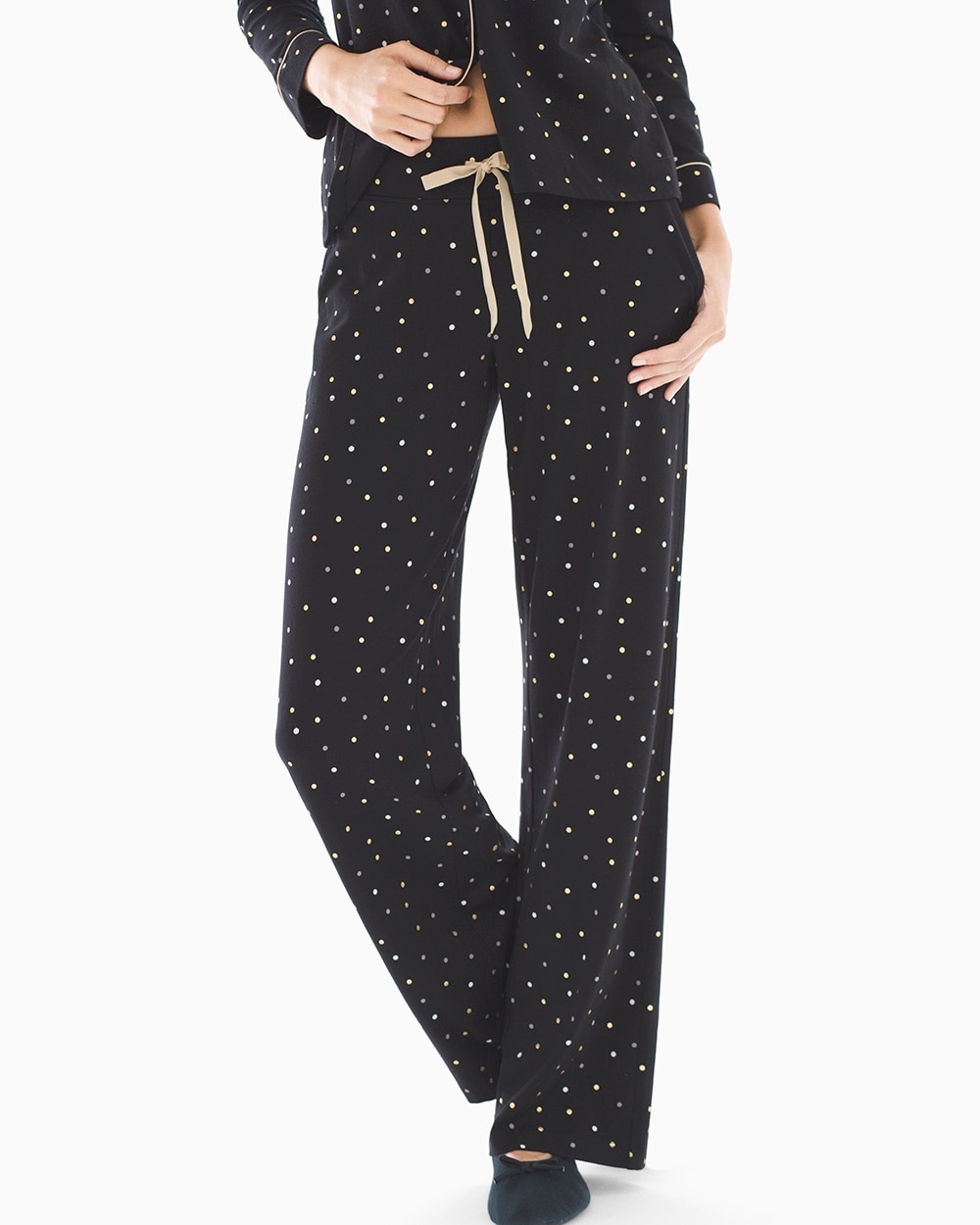 Embraceable Pajama Pants Festive Dot Mini Black SH