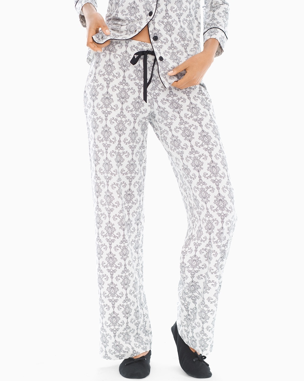 Embraceable Pajama Pants Chic Scroll Ivory