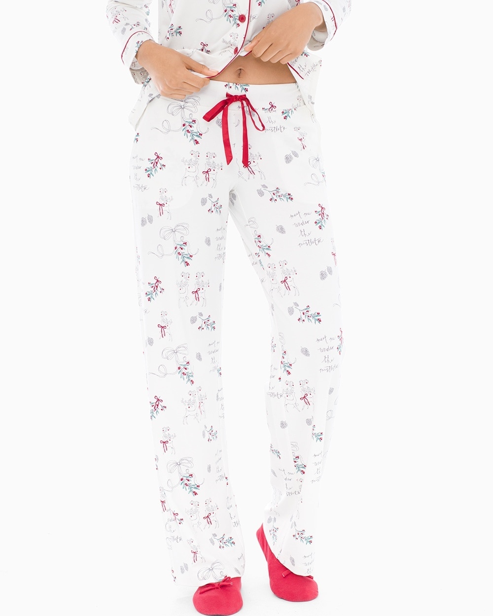 Embraceable Pajama Pants Mistletoe Ivory