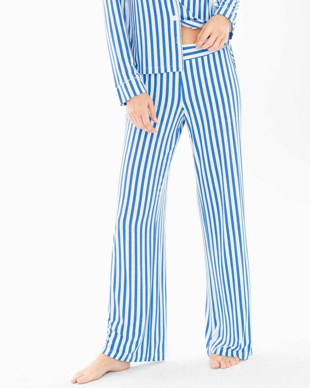 Cool Nights Pajama Pants Capri Stripe RG - WA