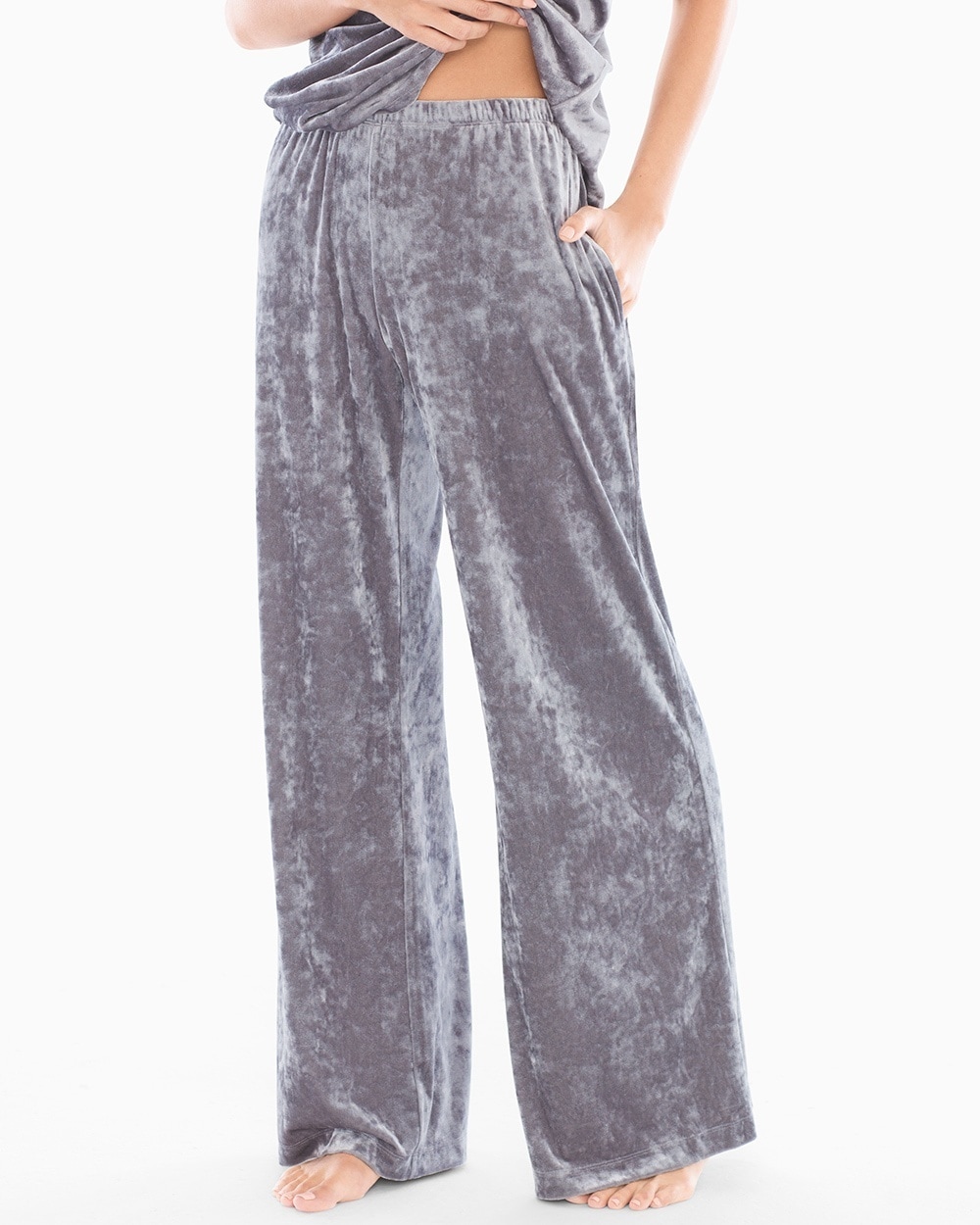 Velvet Wide Leg Pajama Pants Excalibur SH