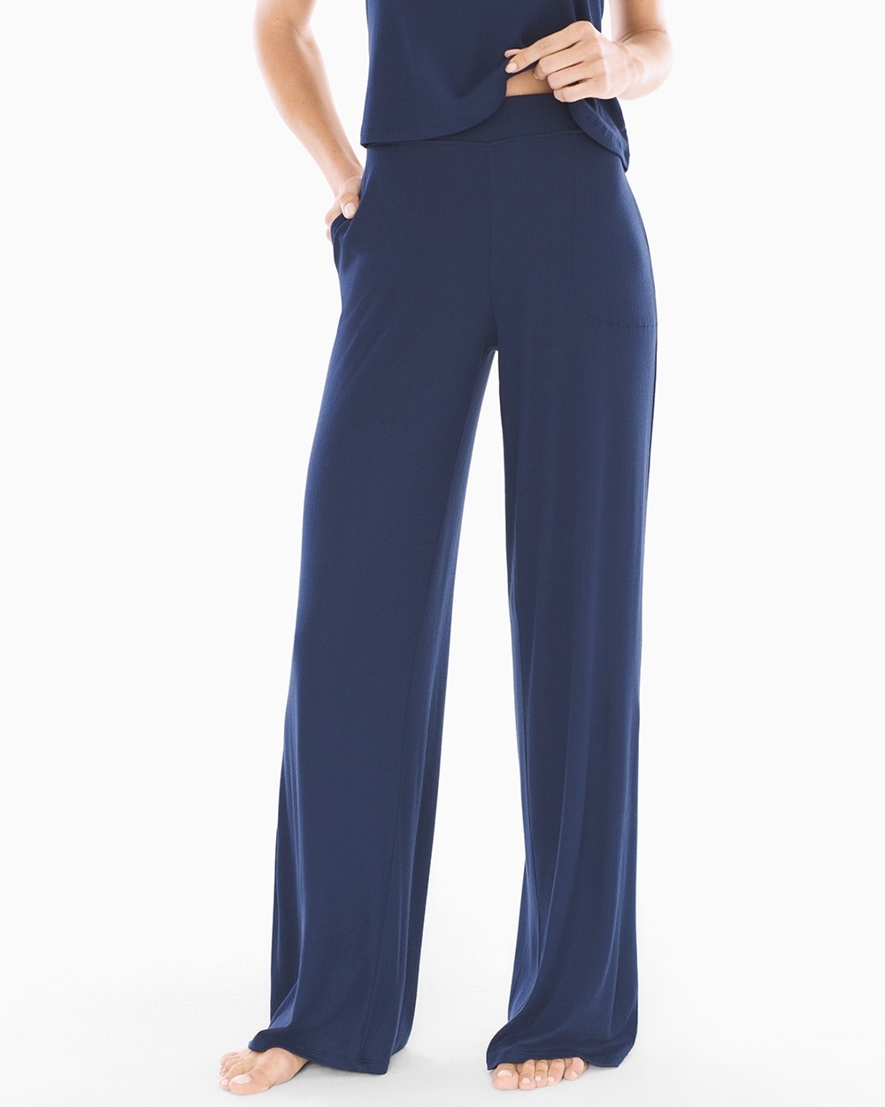 Sleep Therapy Wide Leg Pajama Pants Navy