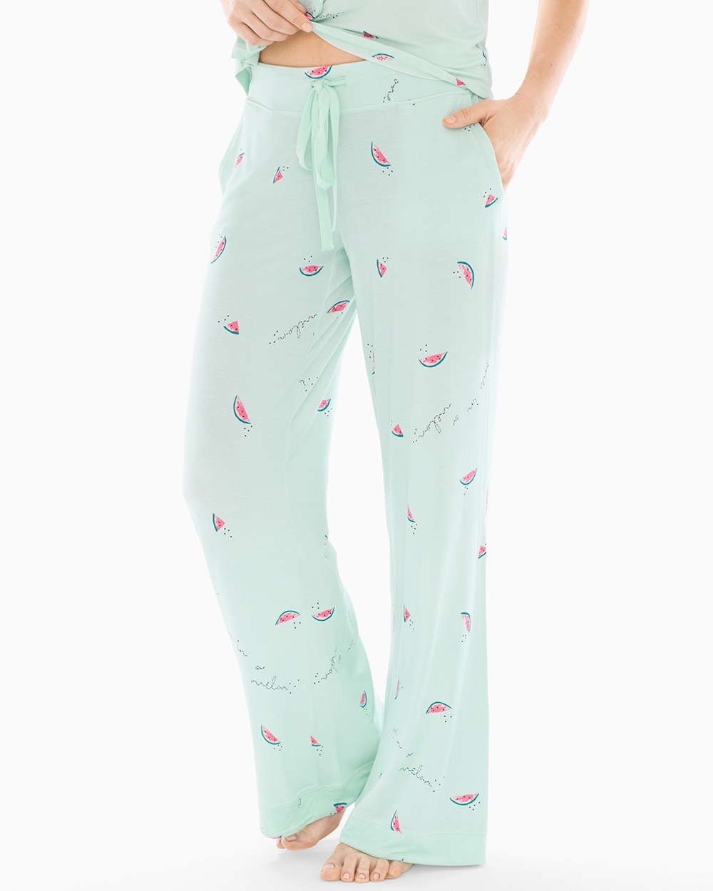 Cool Nights Pajama Pants Watermelons Brook Green