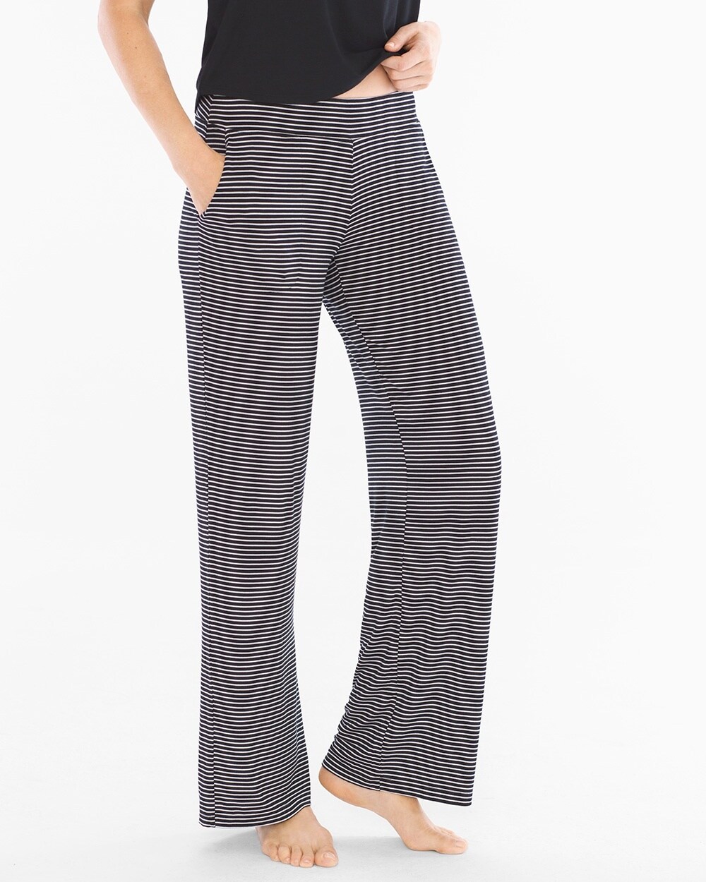 Cool Nights Pajama Pants Infinite Stripe Black TL