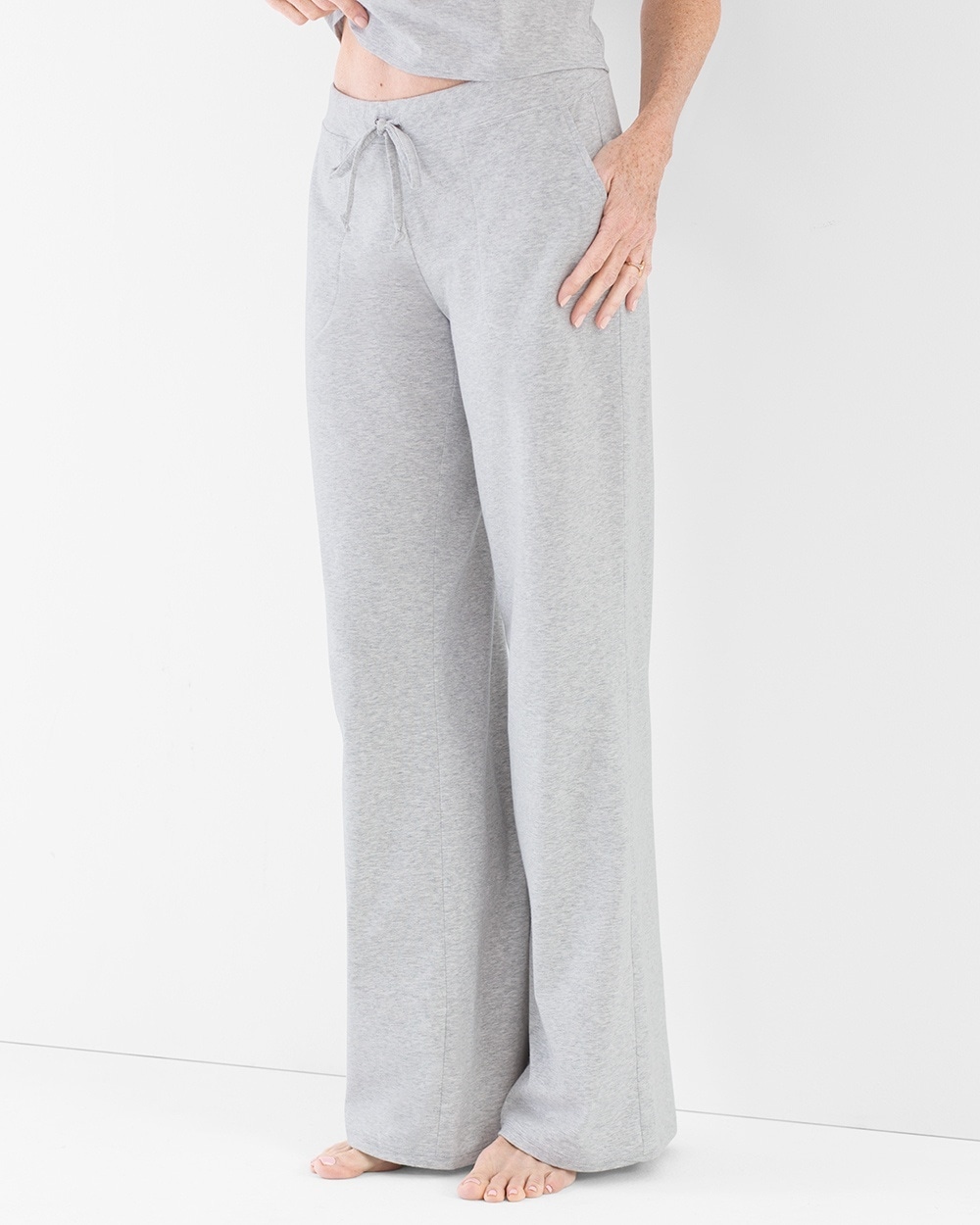 Cotton Blend Pajama Pants Heather Frost